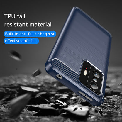 1.8mm Carbon Fiber Brushed Texture Cellphone Back Case Anti-fingerprint Flexible TPU Cover for Xiaomi 11T Pro/11T
