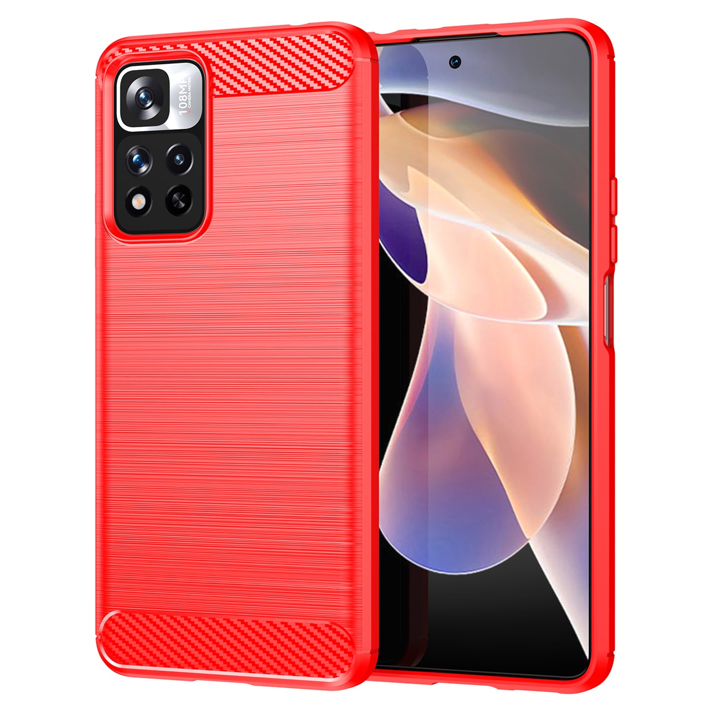 1.8mm Carbon Fiber Anti-fingerprint Brushed Texture Flexible TPU Drop-proof Cell Phone Cover for Xiaomi Redmi Note 11 Pro 5G (China) (MediaTek)/Note 11 Pro+ 5G