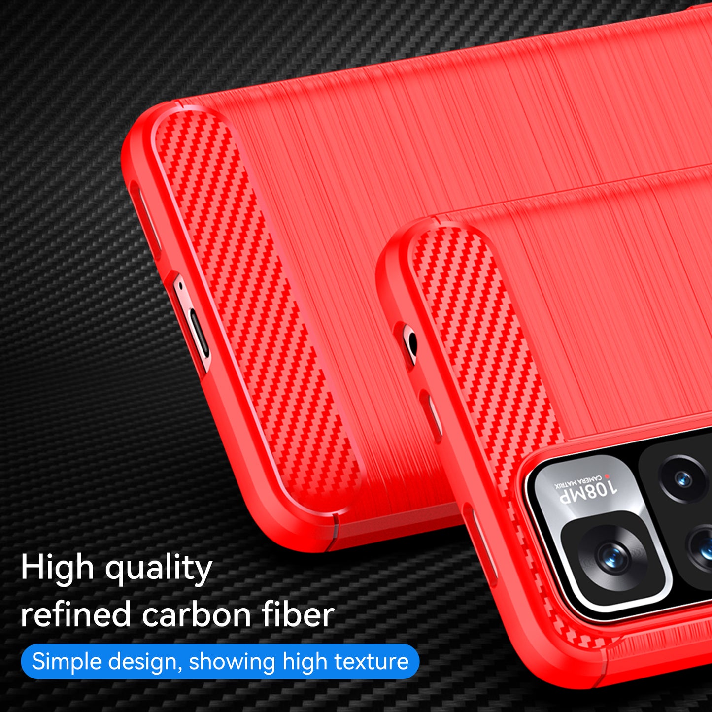 1.8mm Carbon Fiber Anti-fingerprint Brushed Texture Flexible TPU Drop-proof Cell Phone Cover for Xiaomi Redmi Note 11 Pro 5G (China) (MediaTek)/Note 11 Pro+ 5G