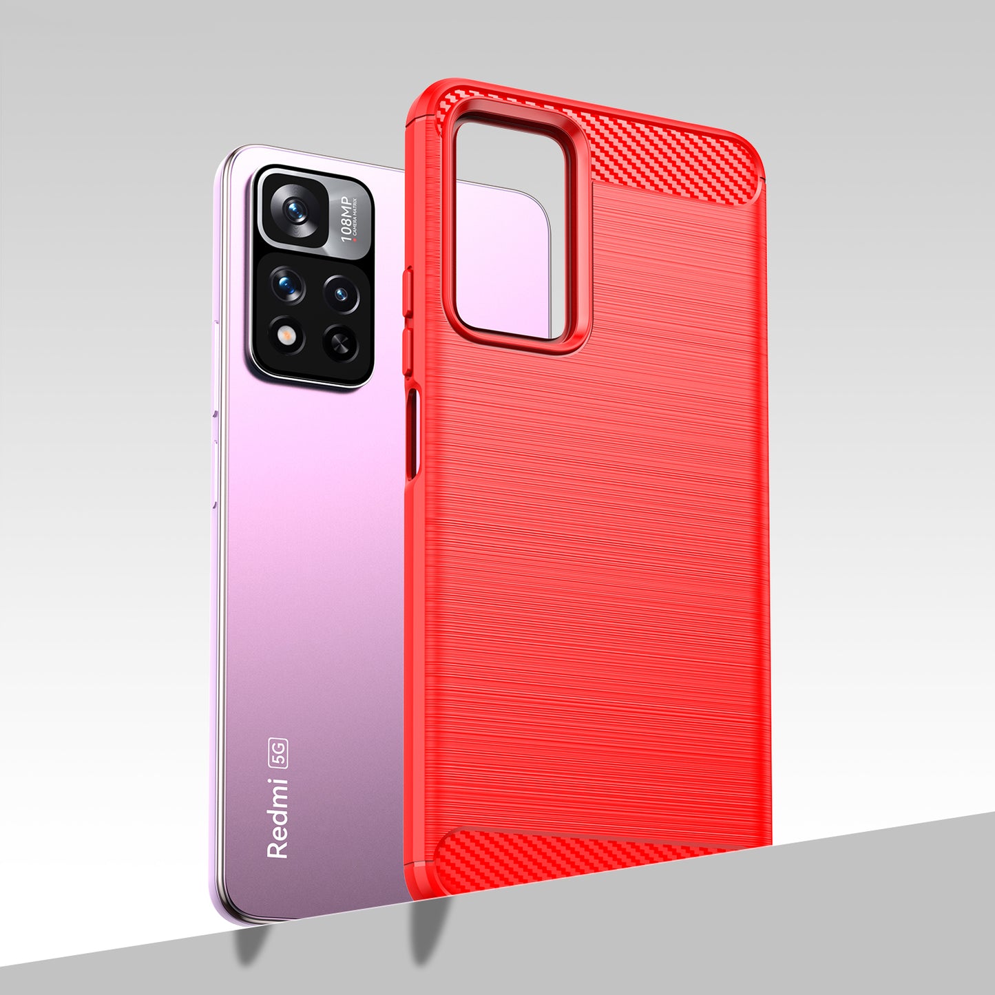 1.8mm Carbon Fiber Anti-fingerprint Brushed Texture Flexible TPU Drop-proof Cell Phone Cover for Xiaomi Redmi Note 11 Pro 5G (China) (MediaTek)/Note 11 Pro+ 5G