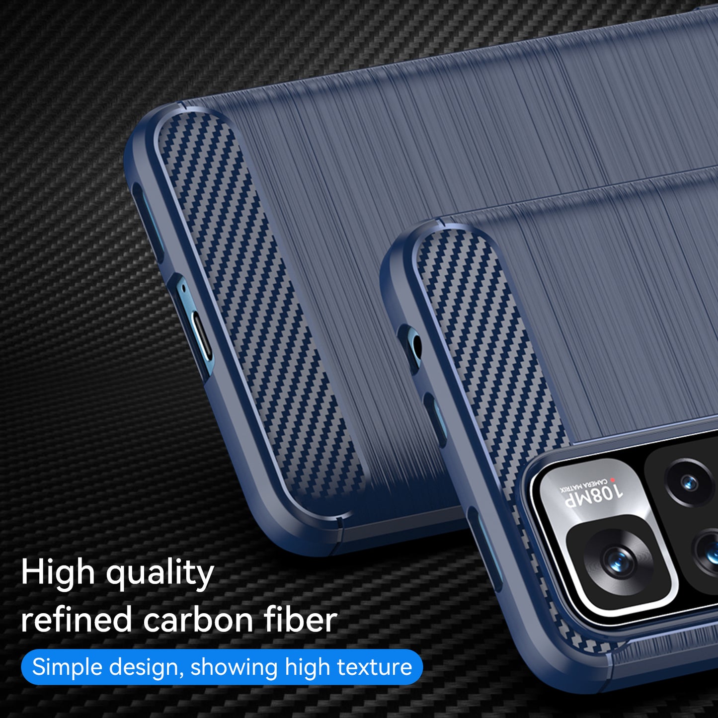 1.8mm Carbon Fiber Anti-fingerprint Brushed Texture Flexible TPU Drop-proof Cell Phone Cover for Xiaomi Redmi Note 11 Pro 5G (China) (MediaTek)/Note 11 Pro+ 5G