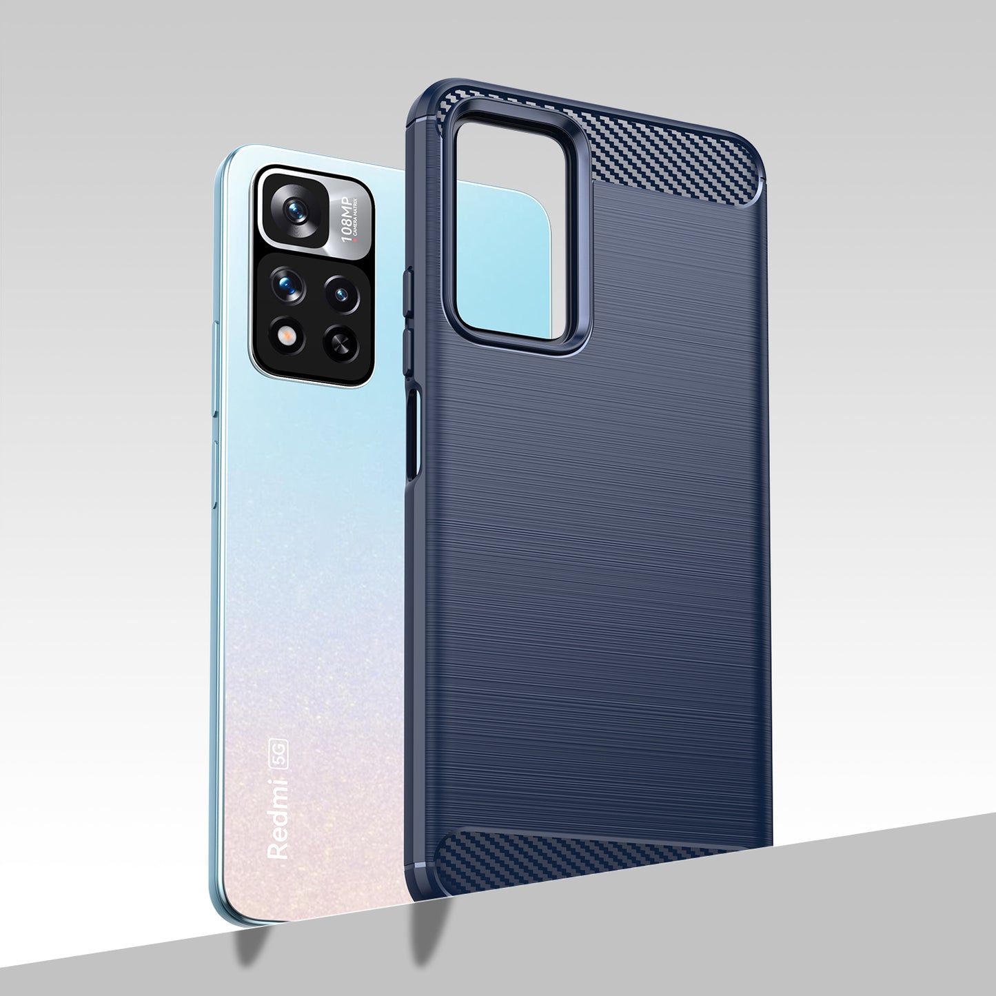 1.8mm Carbon Fiber Anti-fingerprint Brushed Texture Flexible TPU Drop-proof Cell Phone Cover for Xiaomi Redmi Note 11 Pro 5G (China) (MediaTek)/Note 11 Pro+ 5G