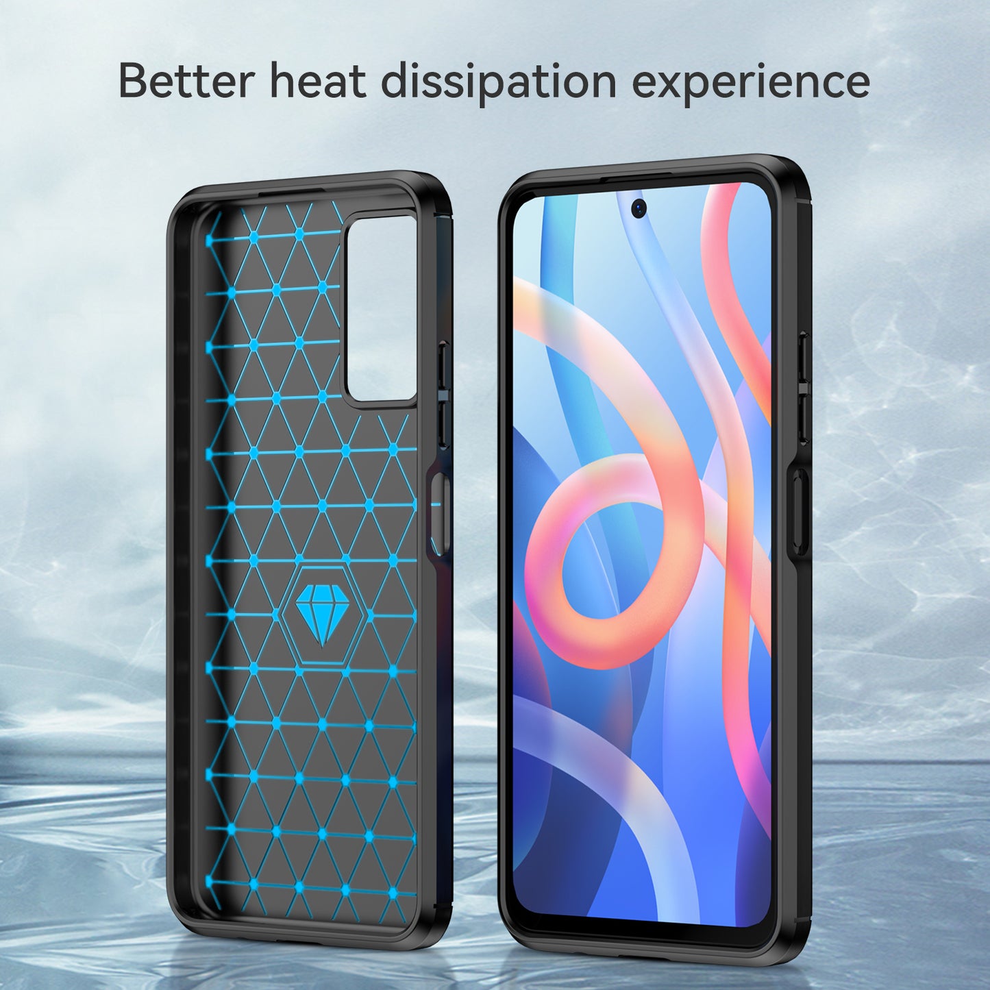 1.8mm Anti-fall Well-protected Carbon Fiber Brushed Texture TPU Phone Cover Shell for Xiaomi Redmi Note 11 5G (China) (MediaTek)/Redmi Note 11T 5G/Note 11S 5G