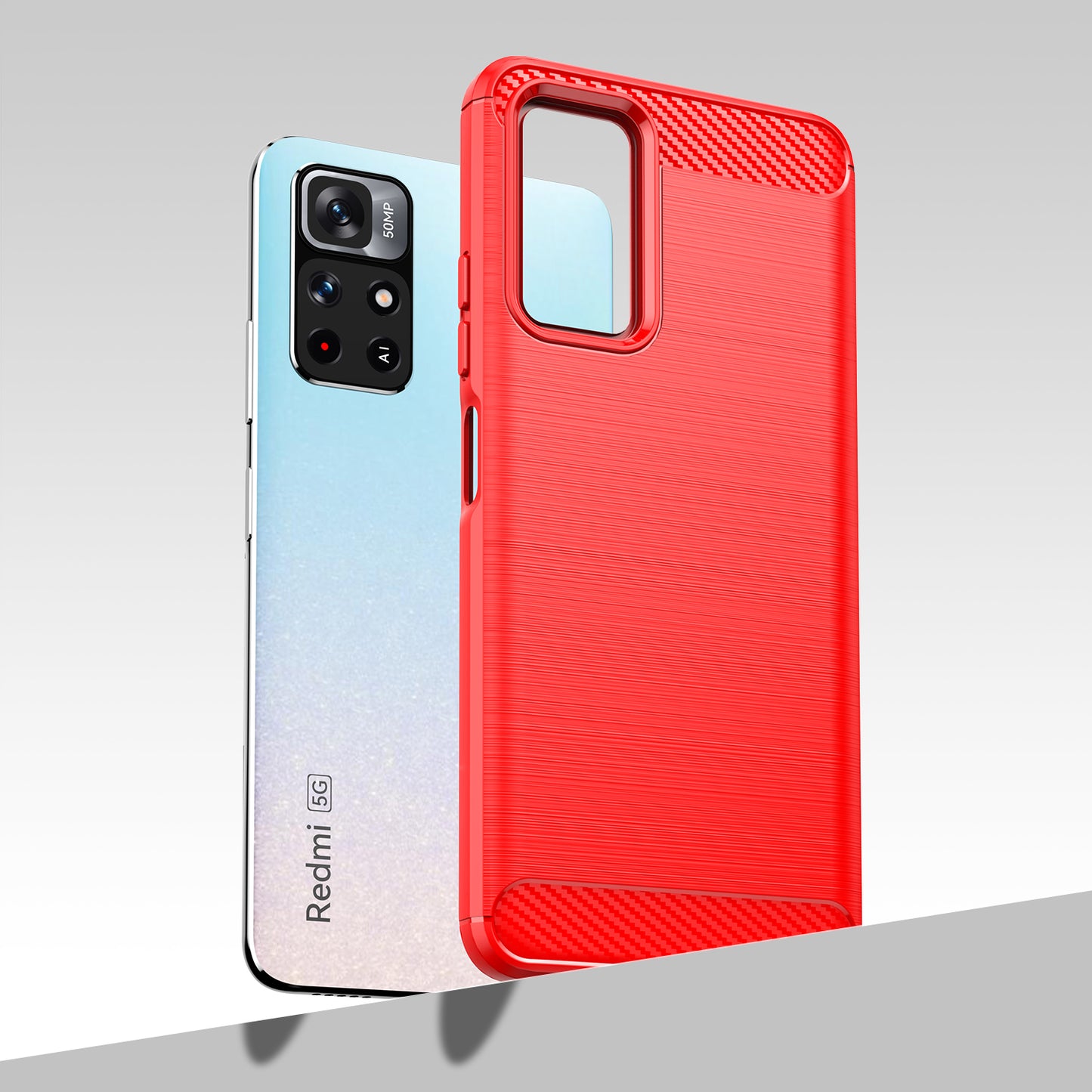 1.8mm Anti-fall Well-protected Carbon Fiber Brushed Texture TPU Phone Cover Shell for Xiaomi Redmi Note 11 5G (China) (MediaTek)/Redmi Note 11T 5G/Note 11S 5G