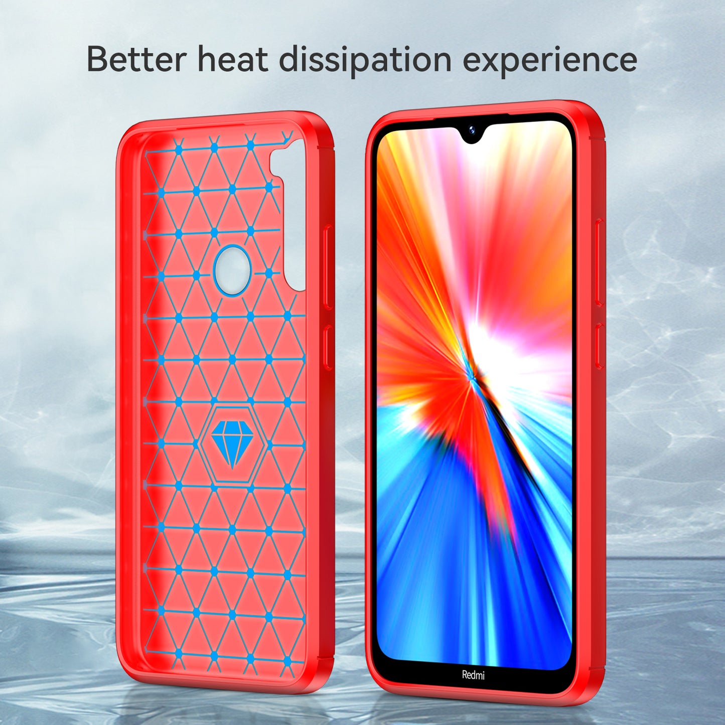 1.8mm Anti-fall Flexible TPU Protective Case Carbon Fiber Brushed Texture Phone Cover for Xiaomi Redmi Note 8/Redmi Note 8 2021