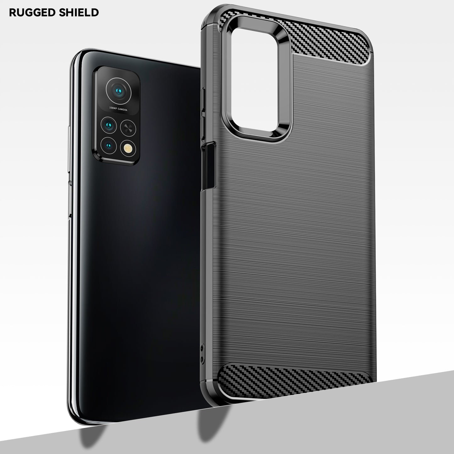 1.8mm Drop Resistant Carbon Fiber Brushed Texture TPU Back Case Mobile Phone Cover for Xiaomi Mi 10T 5G/10T Pro 5G/Redmi K30S