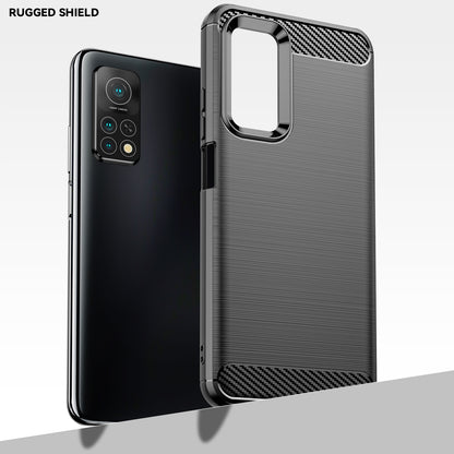 1.8mm Drop Resistant Carbon Fiber Brushed Texture TPU Back Case Mobile Phone Cover for Xiaomi Mi 10T 5G/10T Pro 5G/Redmi K30S