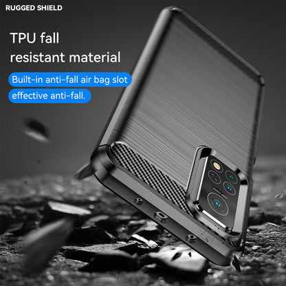 1.8mm Drop Resistant Carbon Fiber Brushed Texture TPU Back Case Mobile Phone Cover for Xiaomi Mi 10T 5G/10T Pro 5G/Redmi K30S