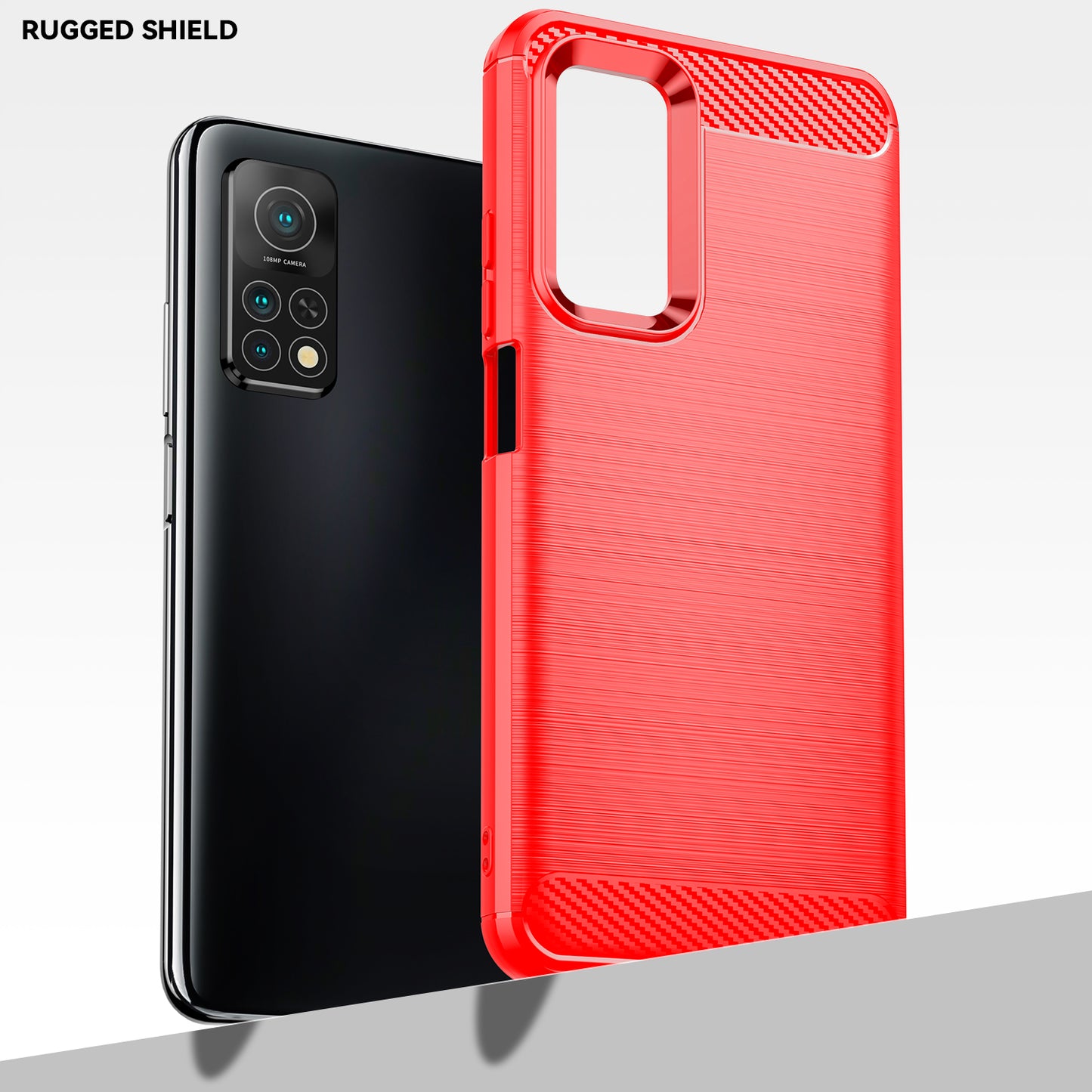 1.8mm Drop Resistant Carbon Fiber Brushed Texture TPU Back Case Mobile Phone Cover for Xiaomi Mi 10T 5G/10T Pro 5G/Redmi K30S