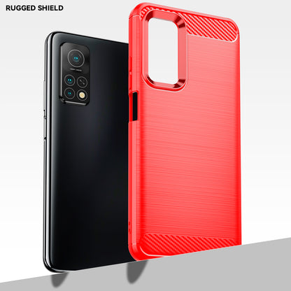 1.8mm Drop Resistant Carbon Fiber Brushed Texture TPU Back Case Mobile Phone Cover for Xiaomi Mi 10T 5G/10T Pro 5G/Redmi K30S