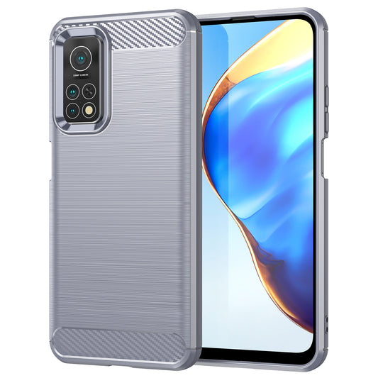 1.8mm Drop Resistant Carbon Fiber Brushed Texture TPU Back Case Mobile Phone Cover for Xiaomi Mi 10T 5G/10T Pro 5G/Redmi K30S