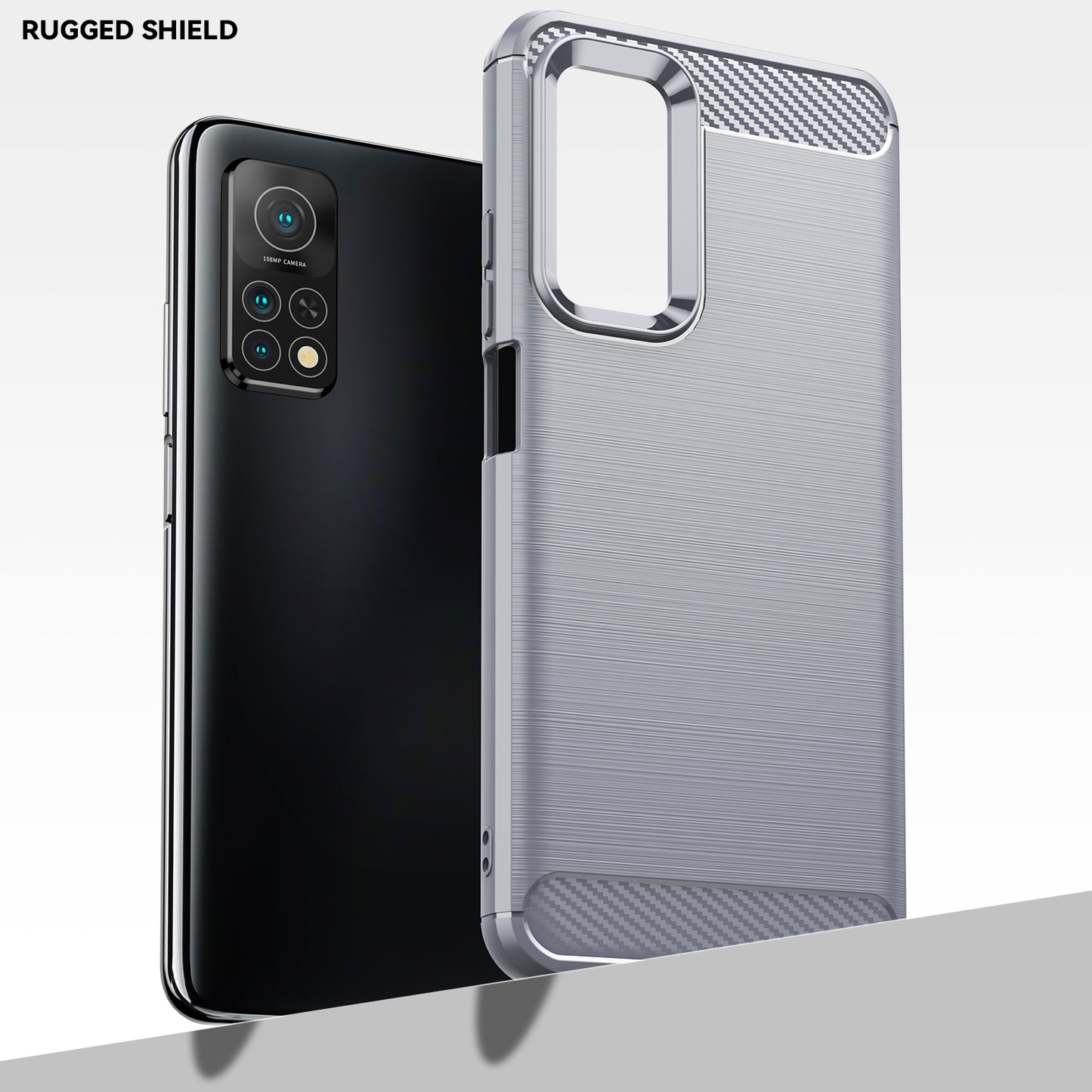 1.8mm Drop Resistant Carbon Fiber Brushed Texture TPU Back Case Mobile Phone Cover for Xiaomi Mi 10T 5G/10T Pro 5G/Redmi K30S