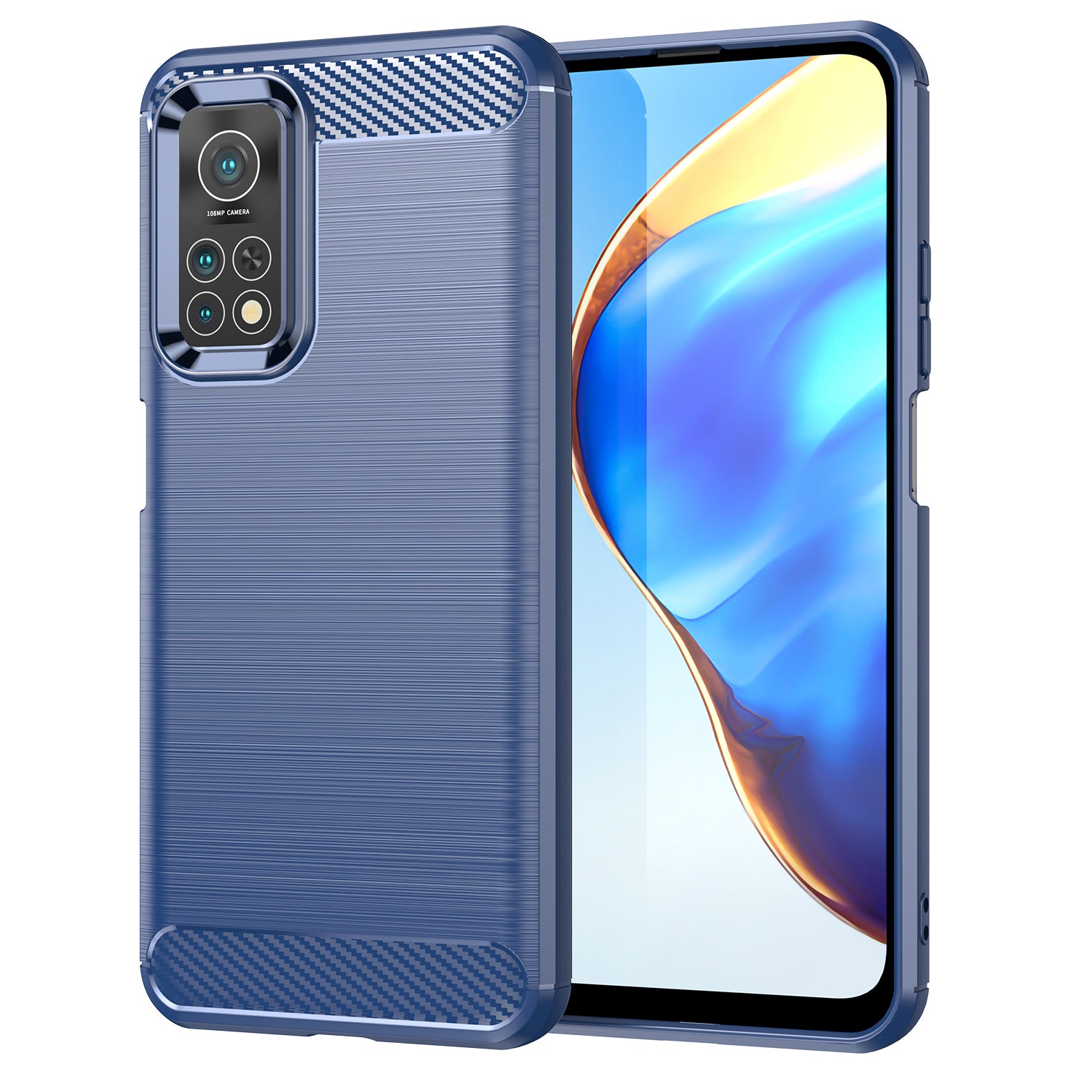 1.8mm Drop Resistant Carbon Fiber Brushed Texture TPU Back Case Mobile Phone Cover for Xiaomi Mi 10T 5G/10T Pro 5G/Redmi K30S