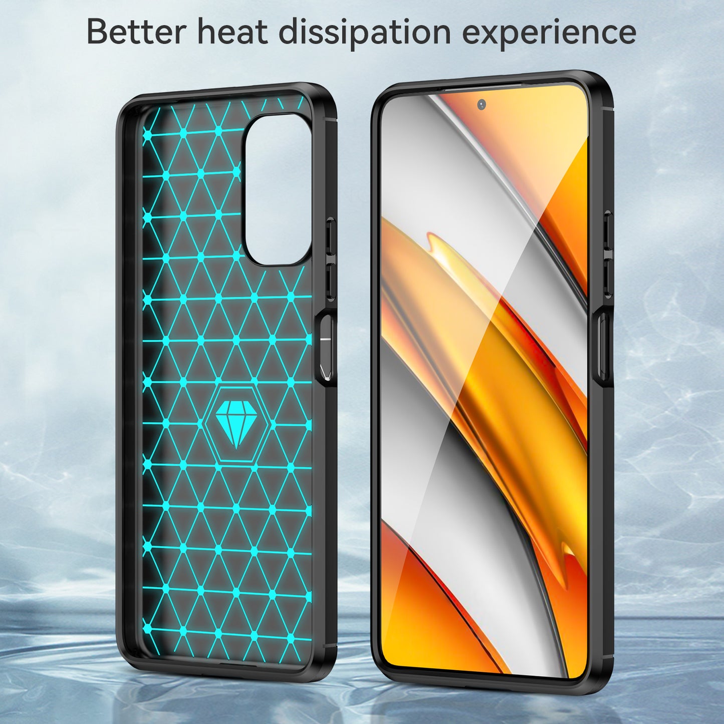 1.8mm Carbon Fiber Texture Brushed Built-in Airbag Back Protector Cover Cellphone TPU Case for Xiaomi Poco F3/Mi 11i/11X/11X Pro/Redmi K40/K40 Pro/K40 Pro+
