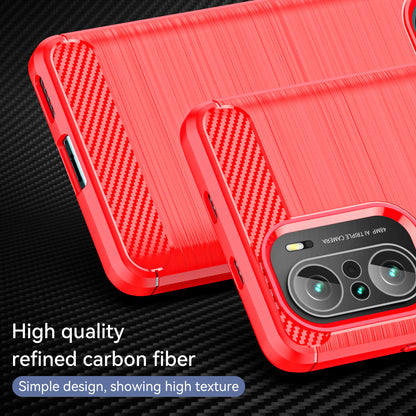 1.8mm Carbon Fiber Texture Brushed Built-in Airbag Back Protector Cover Cellphone TPU Case for Xiaomi Poco F3/Mi 11i/11X/11X Pro/Redmi K40/K40 Pro/K40 Pro+