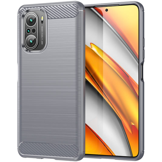 1.8mm Carbon Fiber Texture Brushed Built-in Airbag Back Protector Cover Cellphone TPU Case for Xiaomi Poco F3/Mi 11i/11X/11X Pro/Redmi K40/K40 Pro/K40 Pro+