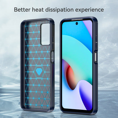 1.8mm Drop Protection Brushed Carbon Fiber Texture TPU Back Case Mobile Phone Cover for Xiaomi Redmi Note 11 4G (MediaTek)/Redmi 10 4G (2021)/Redmi 10 2022 4G/10 Prime