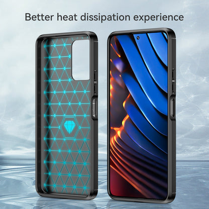 1.8mm Brushed Carbon Fiber Texture TPU Back Case Soft Mobile Phone Cover for Xiaomi Redmi Note 10 Pro 5G (China)/Poco X3 GT