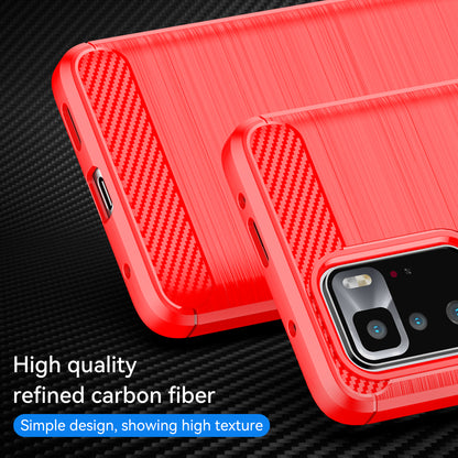1.8mm Brushed Carbon Fiber Texture TPU Back Case Soft Mobile Phone Cover for Xiaomi Redmi Note 10 Pro 5G (China)/Poco X3 GT