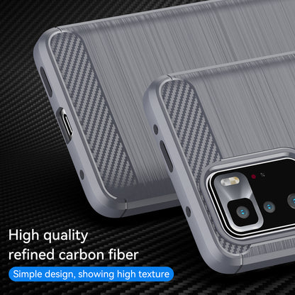1.8mm Brushed Carbon Fiber Texture TPU Back Case Soft Mobile Phone Cover for Xiaomi Redmi Note 10 Pro 5G (China)/Poco X3 GT