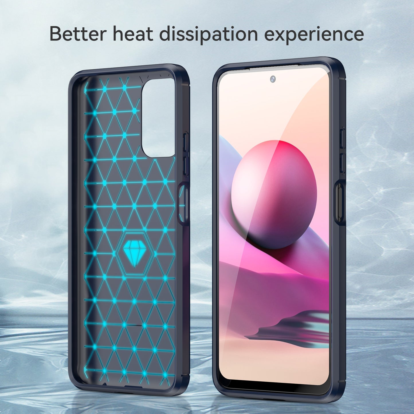 1.8mm All-round Shockproof Brushed Carbon Fiber Texture TPU Back Case Mobile Phone Cover for Xiaomi Poco M5s 4G / Redmi Note 10 4G / Redmi Note 10S 4G