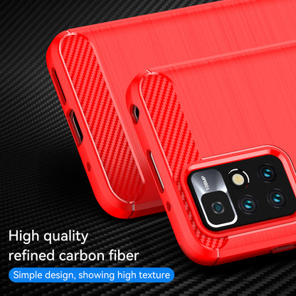 1.8mm Stain-resistant Brushed Carbon Fiber Texture TPU Back Case Mobile Phone Cover for Xiaomi Redmi Note 11 4G (MediaTek)/Redmi 10 4G (2021)/Redmi 10 2022 4G/10 Prime