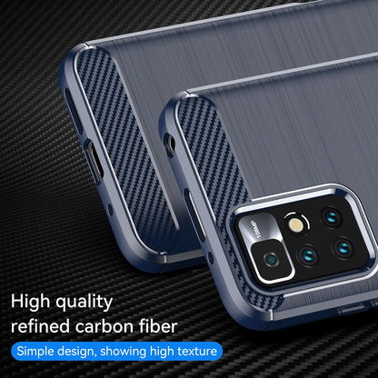 1.8mm Stain-resistant Brushed Carbon Fiber Texture TPU Back Case Mobile Phone Cover for Xiaomi Redmi Note 11 4G (MediaTek)/Redmi 10 4G (2021)/Redmi 10 2022 4G/10 Prime