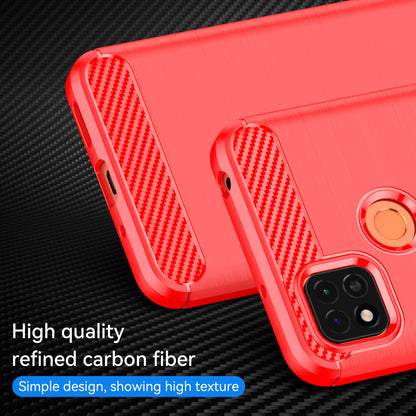 1.8mm Brushed Carbon Fiber Texture TPU Back Case Anti-fall Mobile Phone Cover for Xiaomi Poco C3/Poco C31/Redmi 9C/9C NFC/9 (India)/9 Activ