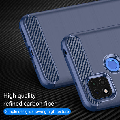 1.8mm Brushed Carbon Fiber Texture TPU Back Case Anti-fall Mobile Phone Cover for Xiaomi Poco C3/Poco C31/Redmi 9C/9C NFC/9 (India)/9 Activ