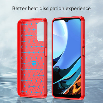 1.8mm Scratch-proof Brushed Carbon Fiber Texture TPU Back Case Mobile Phone Cover for Xiaomi Poco M3/Redmi 9 Power/Note 9 4G (Qualcomm Snapdragon 662)/Redmi 9T