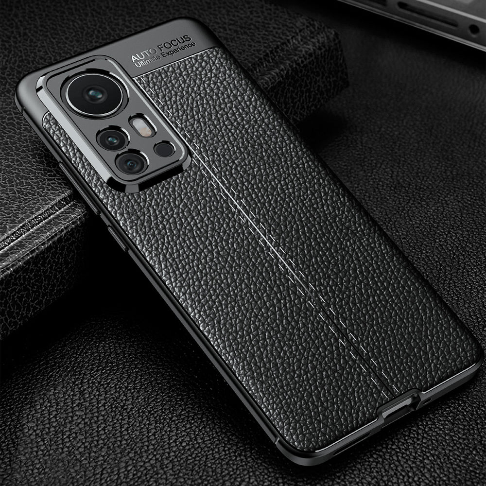 Litchi Texture Anti-Fingerprint Ultra Slim Shock-Absorption Flexible TPU Protective Cover for Xiaomi 12 Pro 5G / 12S Pro 5G /12 Pro (Dimensity) 5G