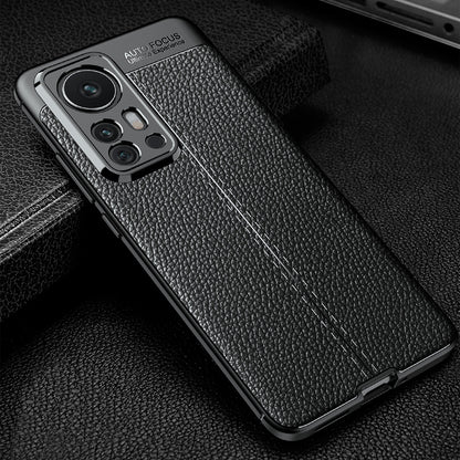 Litchi Texture Anti-Fingerprint Ultra Slim Shock-Absorption Flexible TPU Protective Cover for Xiaomi 12 Pro 5G / 12S Pro 5G /12 Pro (Dimensity) 5G