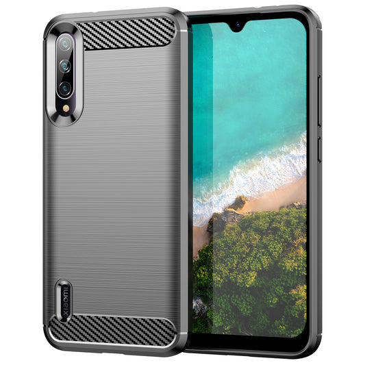 1.8mm Carbon Fiber Texture TPU Case Anti-Fingerprint Brushed Surface Anti-Drop Phone Protective Cover for Xiaomi Mi CC9e/Mi A3