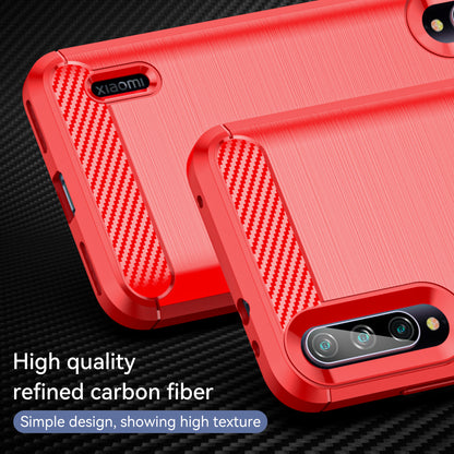 1.8mm Carbon Fiber Texture TPU Case Anti-Fingerprint Brushed Surface Anti-Drop Phone Protective Cover for Xiaomi Mi CC9e/Mi A3