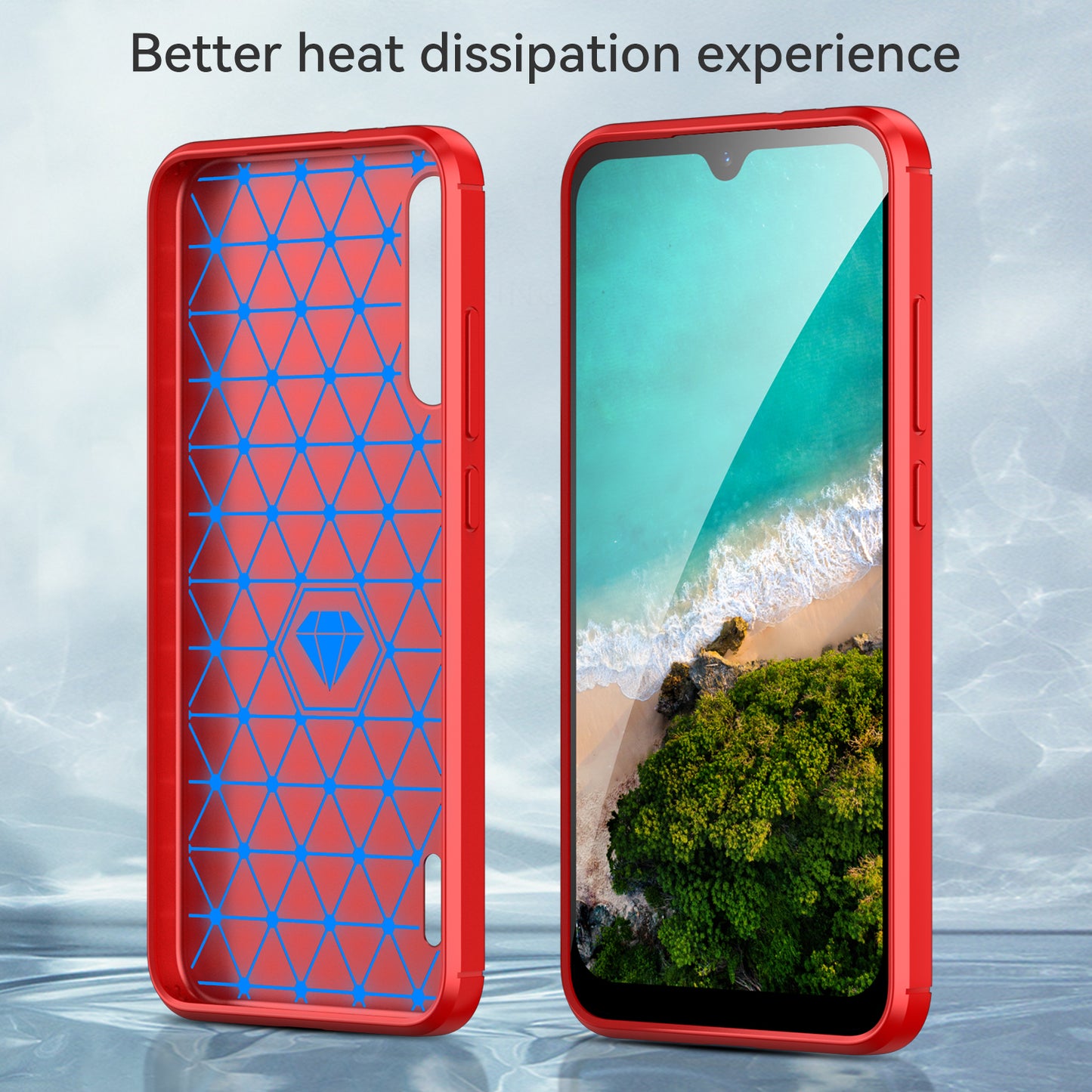 1.8mm Carbon Fiber Texture TPU Case Anti-Fingerprint Brushed Surface Anti-Drop Phone Protective Cover for Xiaomi Mi CC9e/Mi A3
