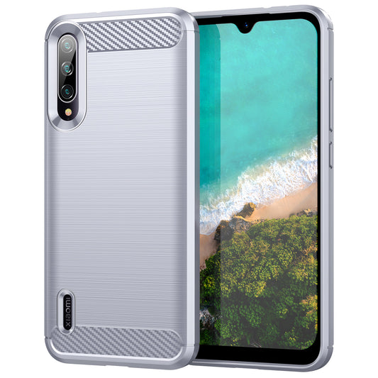 1.8mm Carbon Fiber Texture TPU Case Anti-Fingerprint Brushed Surface Anti-Drop Phone Protective Cover for Xiaomi Mi CC9e/Mi A3
