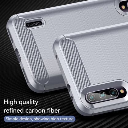 1.8mm Carbon Fiber Texture TPU Case Anti-Fingerprint Brushed Surface Anti-Drop Phone Protective Cover for Xiaomi Mi CC9e/Mi A3
