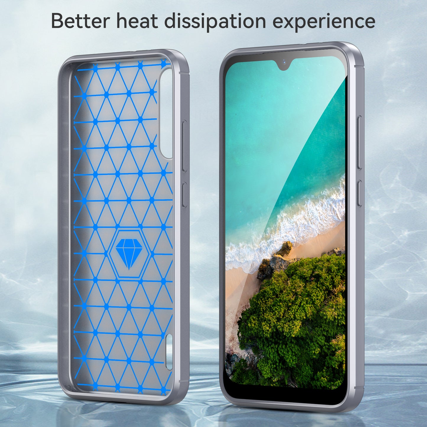 1.8mm Carbon Fiber Texture TPU Case Anti-Fingerprint Brushed Surface Anti-Drop Phone Protective Cover for Xiaomi Mi CC9e/Mi A3
