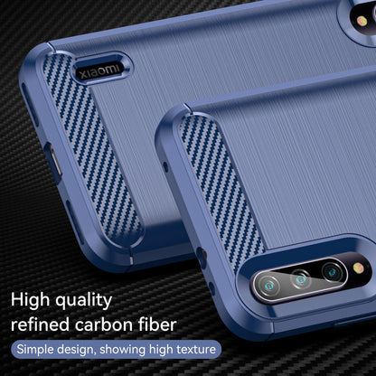 1.8mm Carbon Fiber Texture TPU Case Anti-Fingerprint Brushed Surface Anti-Drop Phone Protective Cover for Xiaomi Mi CC9e/Mi A3
