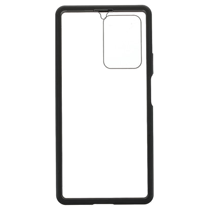 For Xiaomi 11T/11T Pro Magnetic Closure Phone Case Metal Bumper + Double-sided Tempered Glass Cover