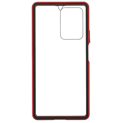 For Xiaomi 11T/11T Pro Magnetic Closure Phone Case Metal Bumper + Double-sided Tempered Glass Cover