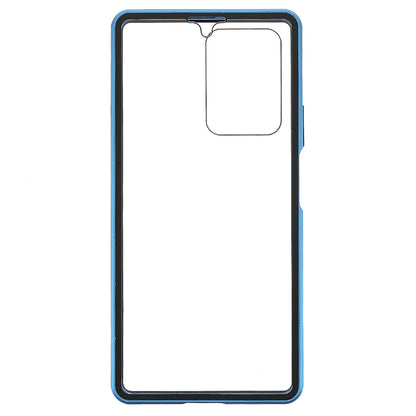 For Xiaomi 11T/11T Pro Magnetic Closure Phone Case Metal Bumper + Double-sided Tempered Glass Cover