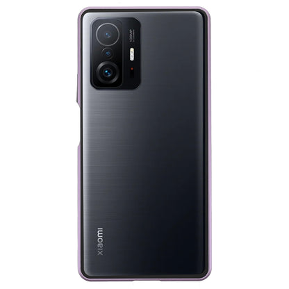 For Xiaomi 11T/11T Pro Magnetic Closure Phone Case Metal Bumper + Double-sided Tempered Glass Cover