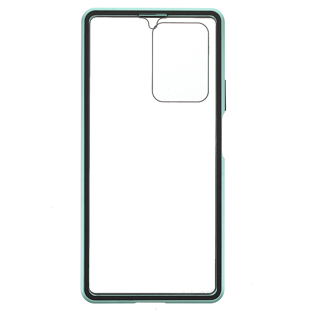 For Xiaomi 11T/11T Pro Magnetic Closure Phone Case Metal Bumper + Double-sided Tempered Glass Cover