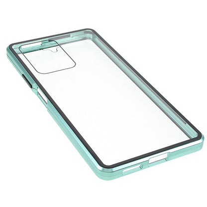 For Xiaomi 11T/11T Pro Magnetic Closure Phone Case Metal Bumper + Double-sided Tempered Glass Cover