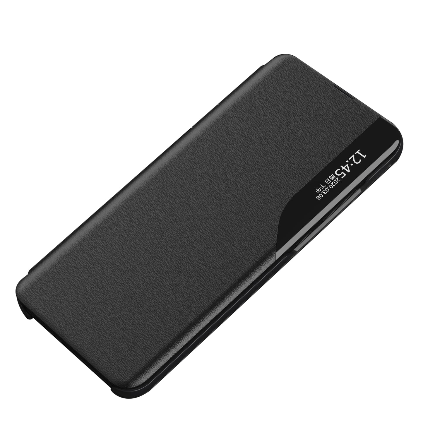View Window PU Leather Shockproof Hands-free Stand Mobile Phone Cover for Xiaomi 12 Pro 5G / 12S Pro 5G /12 Pro (Dimensity) 5G