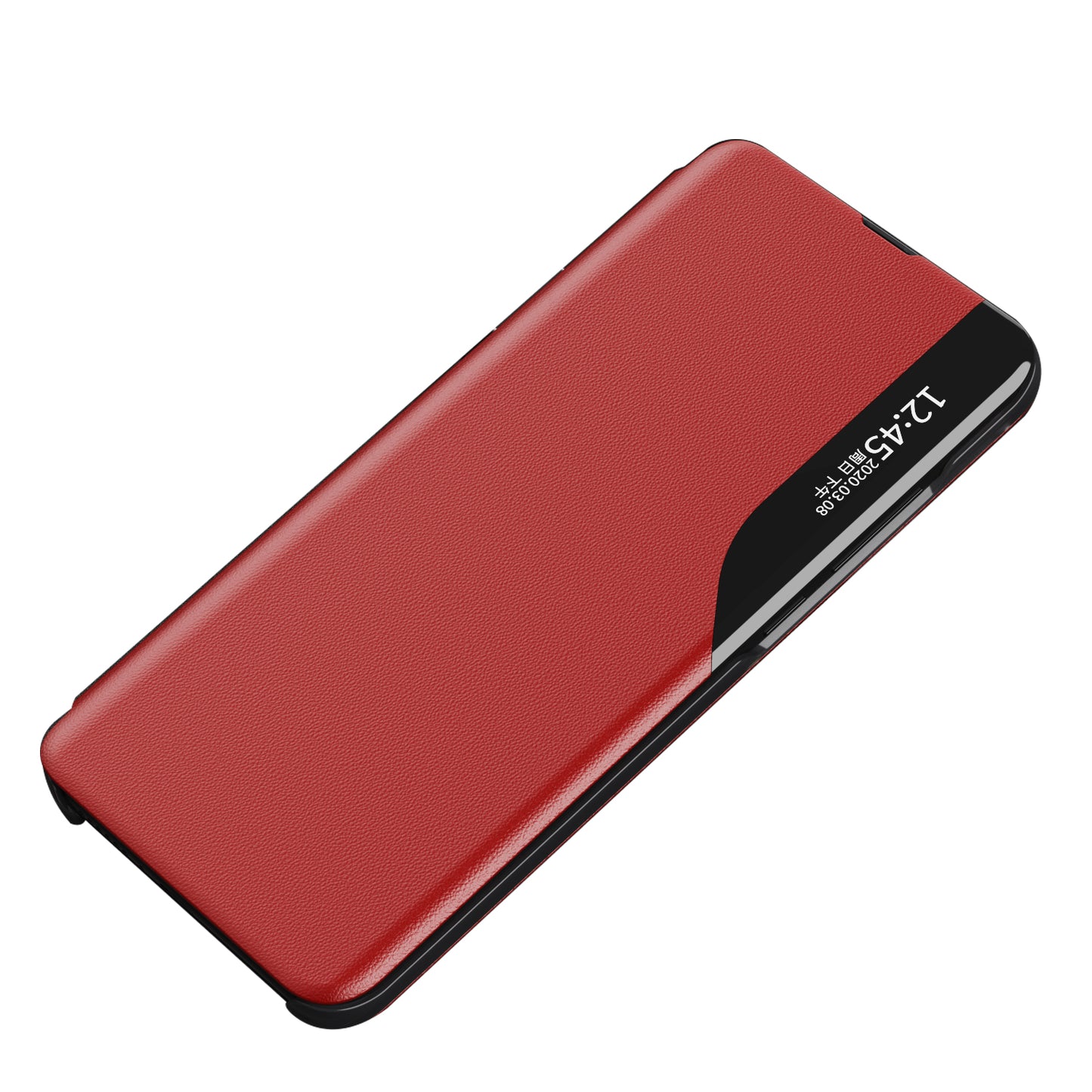View Window PU Leather Shockproof Hands-free Stand Mobile Phone Cover for Xiaomi 12 Pro 5G / 12S Pro 5G /12 Pro (Dimensity) 5G