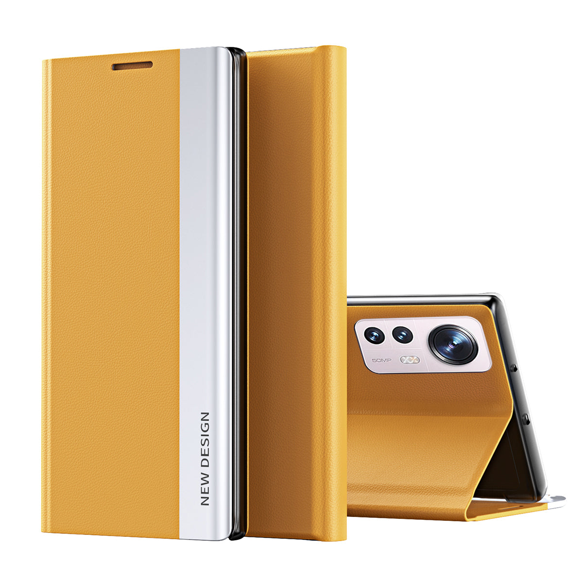 Magnetic Absorption PU Leather + PC Foldable Stand Phone Case Shell for Xiaomi 12 Pro 5G / 12S Pro 5G /12 Pro (Dimensity) 5G