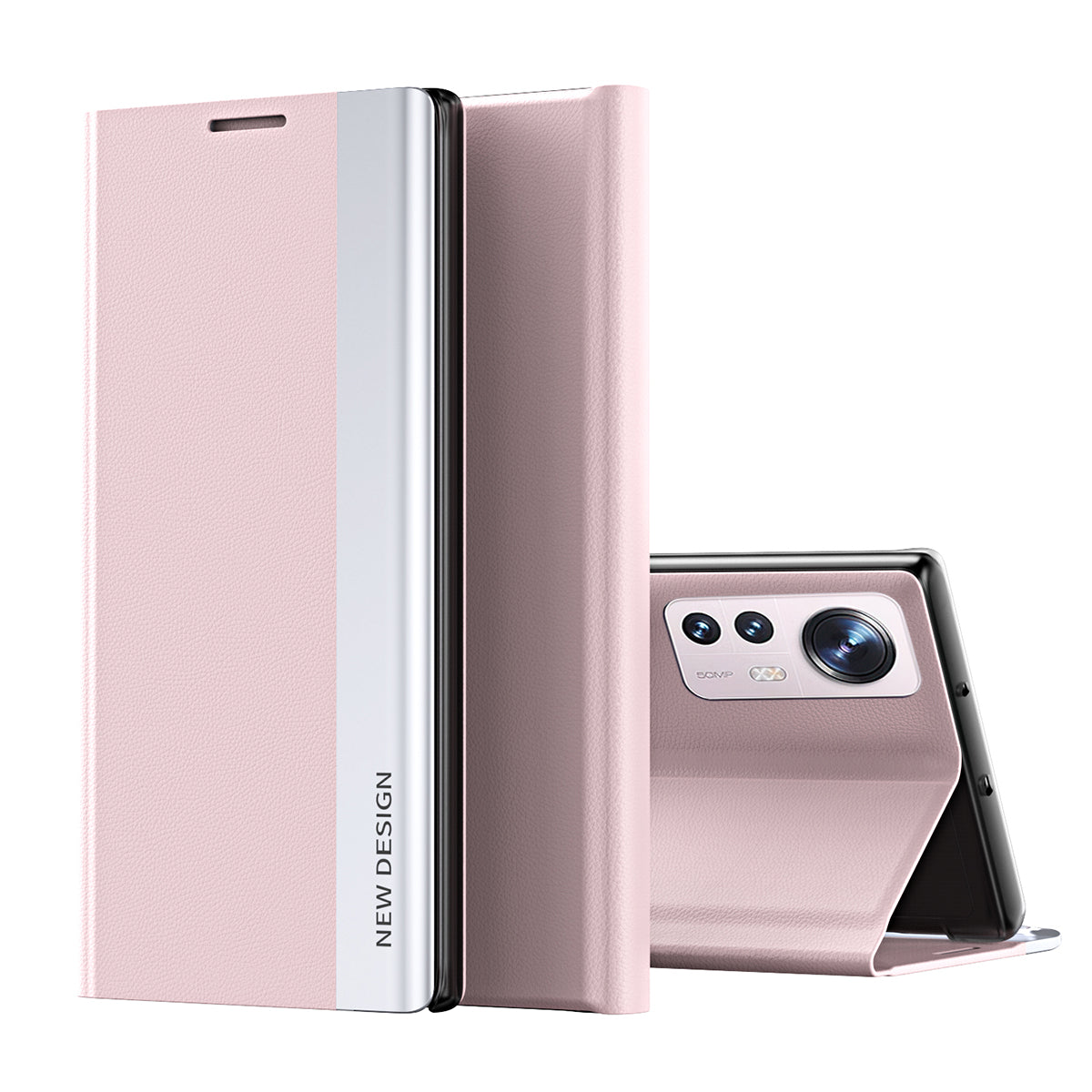 Magnetic Absorption PU Leather + PC Foldable Stand Phone Case Shell for Xiaomi 12 Pro 5G / 12S Pro 5G /12 Pro (Dimensity) 5G