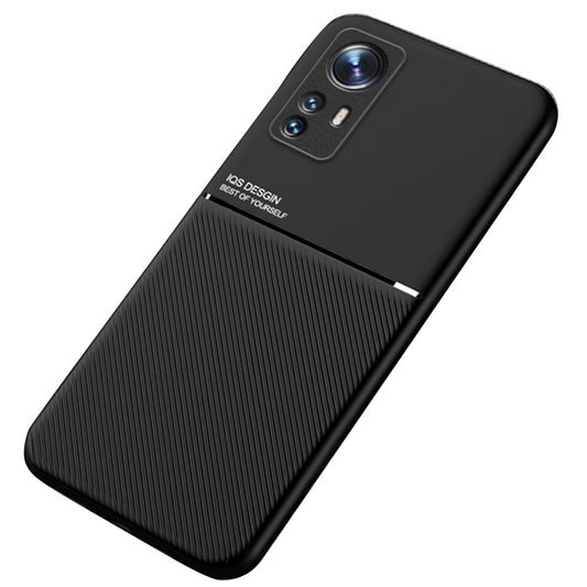 For Xiaomi 12 Pro 5G / 12S Pro 5G /12 Pro (Dimensity) 5G Anti-drop Imprinted PU Leather + TPU Phone Case with Car Mount Metal Sheet